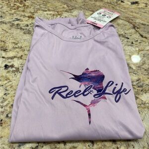 Reel Life Lavender Graphic long sleeve swim sun protection size small
